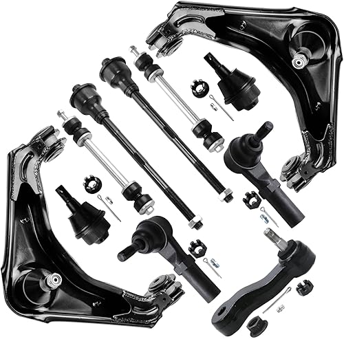 Miniatura 79 de Detroit Axle - Kit de suspensión frontal de 10 piezas para Chevy Trailblazer GMC Envoy XL Buick Rainier 9-7X Ascender, inferior y superior, 4 brazos