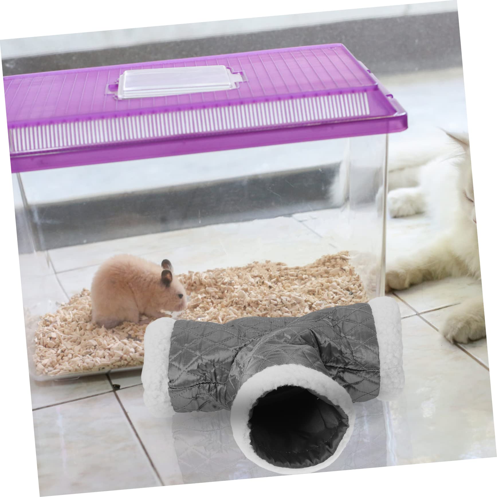 Angoily 3pièces Nid De Sommeil pour Hamster Peluche Tunnels De Jeu Confortables pour Petits Animaux Maison Hiver Douillette pour Hamsters Souris Et Gerbilles Accessoire pour Voyage Et