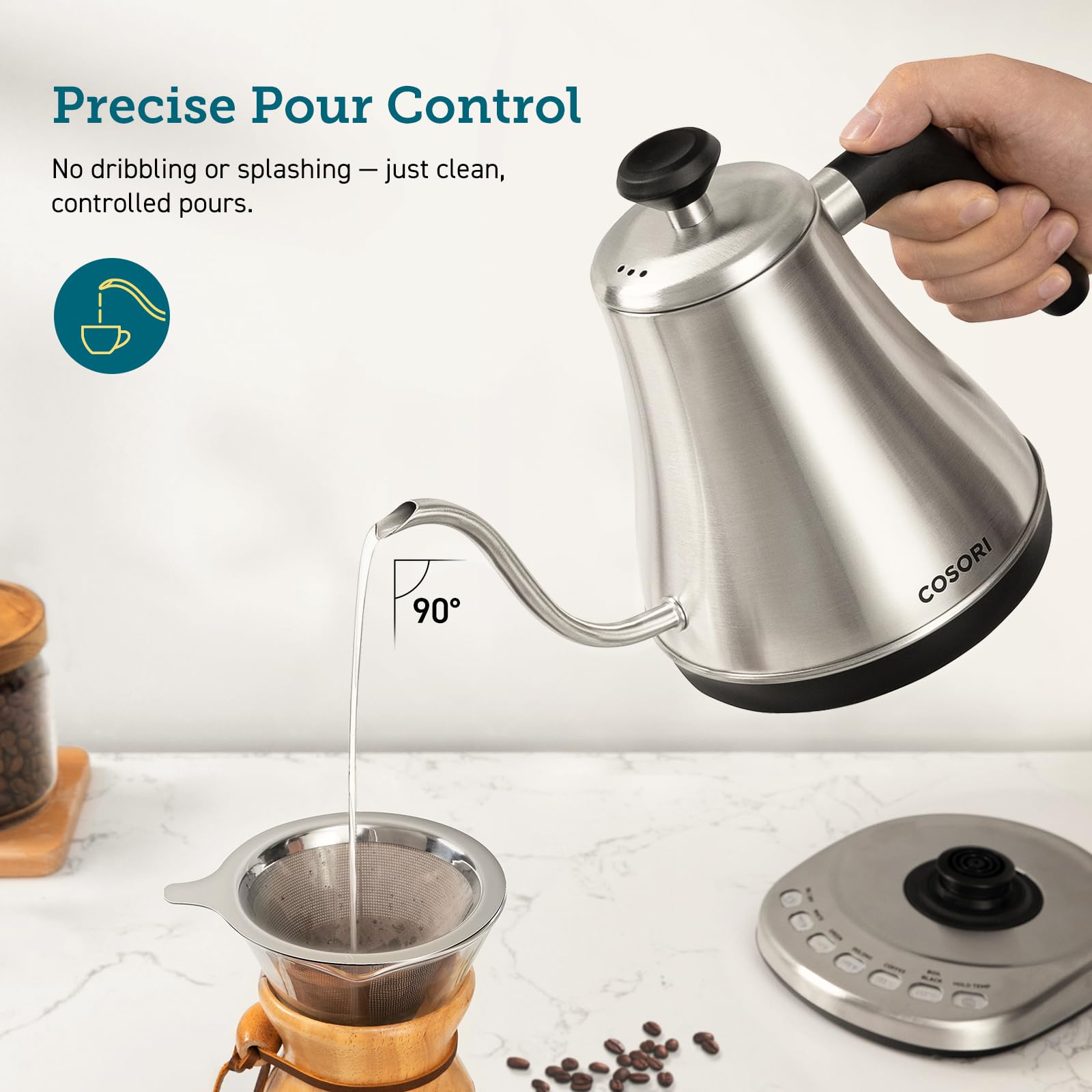 Amazon | COSORI Electric Gooseneck Kettle with 5 Variable Presets Amazon | COSORI Electric Gooseneck Kettle with 5 Variable Presets