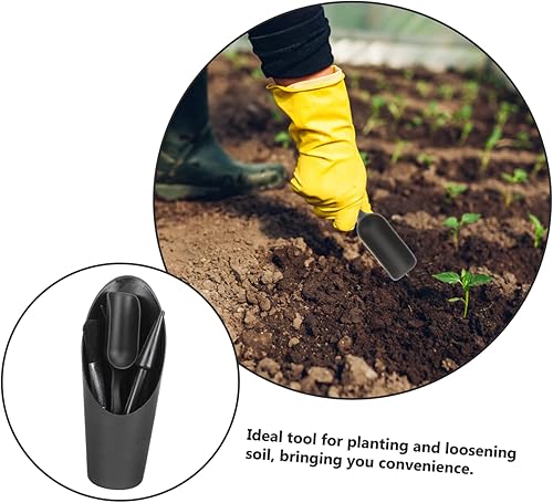 Miniatura 6 de GANAZONO Juego de 2 macetas transplantadoras, accesorios para el cuidado de las plantas, rastrillo de jardín, herramientas de plantación de flores,