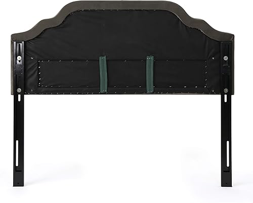 Miniatura 8 de Christopher Knight Home Silas - Cabecera de terciopelo, tamaño Queen  Matrimonial, color gris