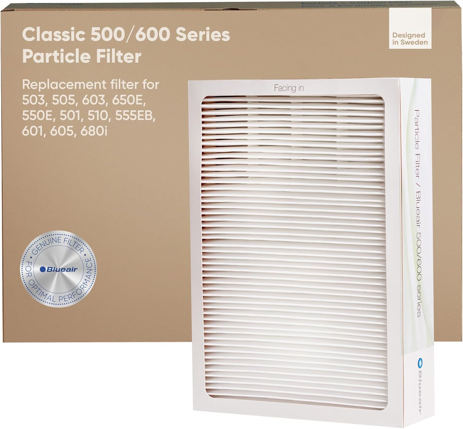 BLUEAIR Classic 500/600 Genuine Particle Replacement Filter; fits 680i, 501, 503, 505, 510, 550E, 555EB, 601, 605, 650E 500/600 Series Particle Filters