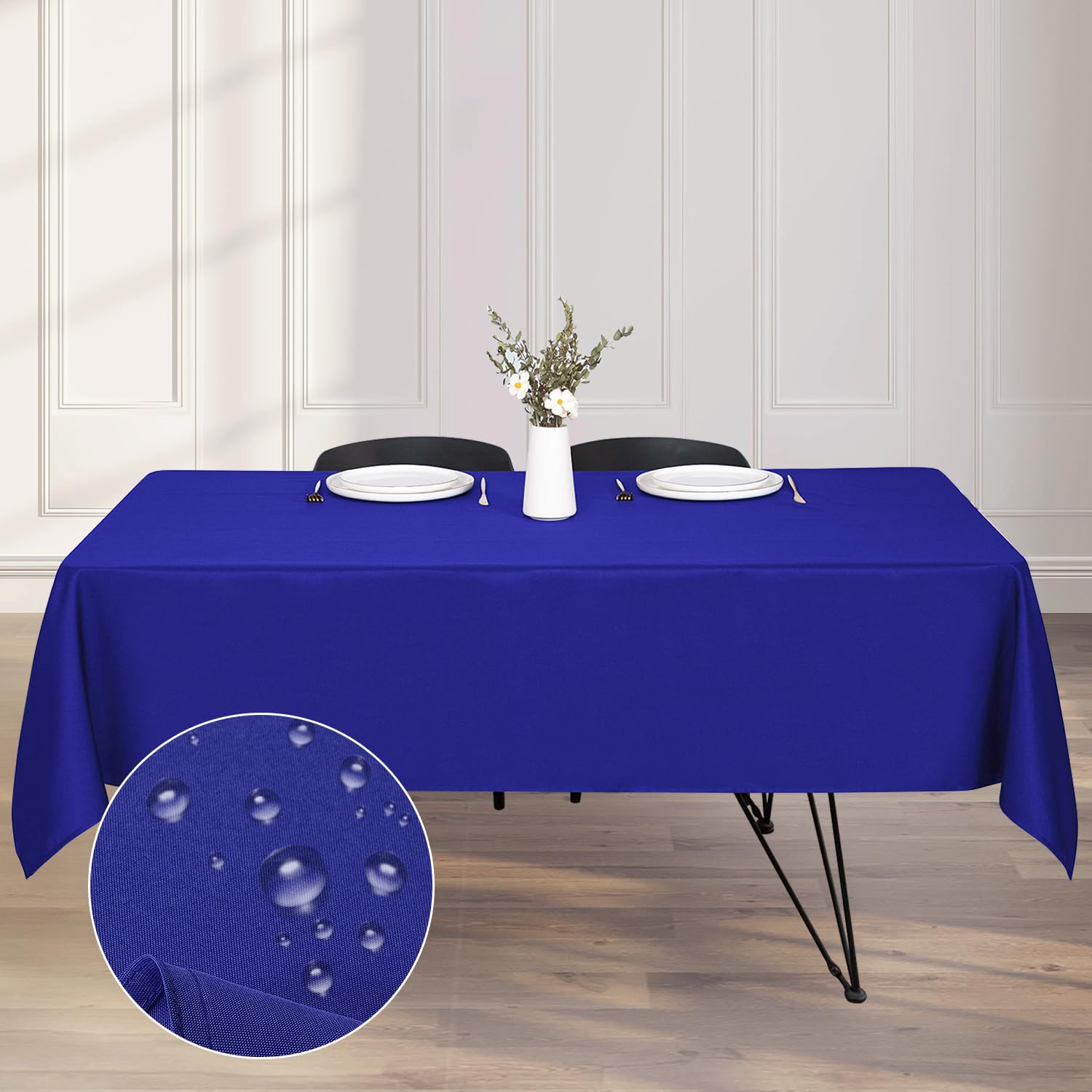 Kapwall Tischdecke Outdoor Abwaschbar 137x200 Blau Gartentis