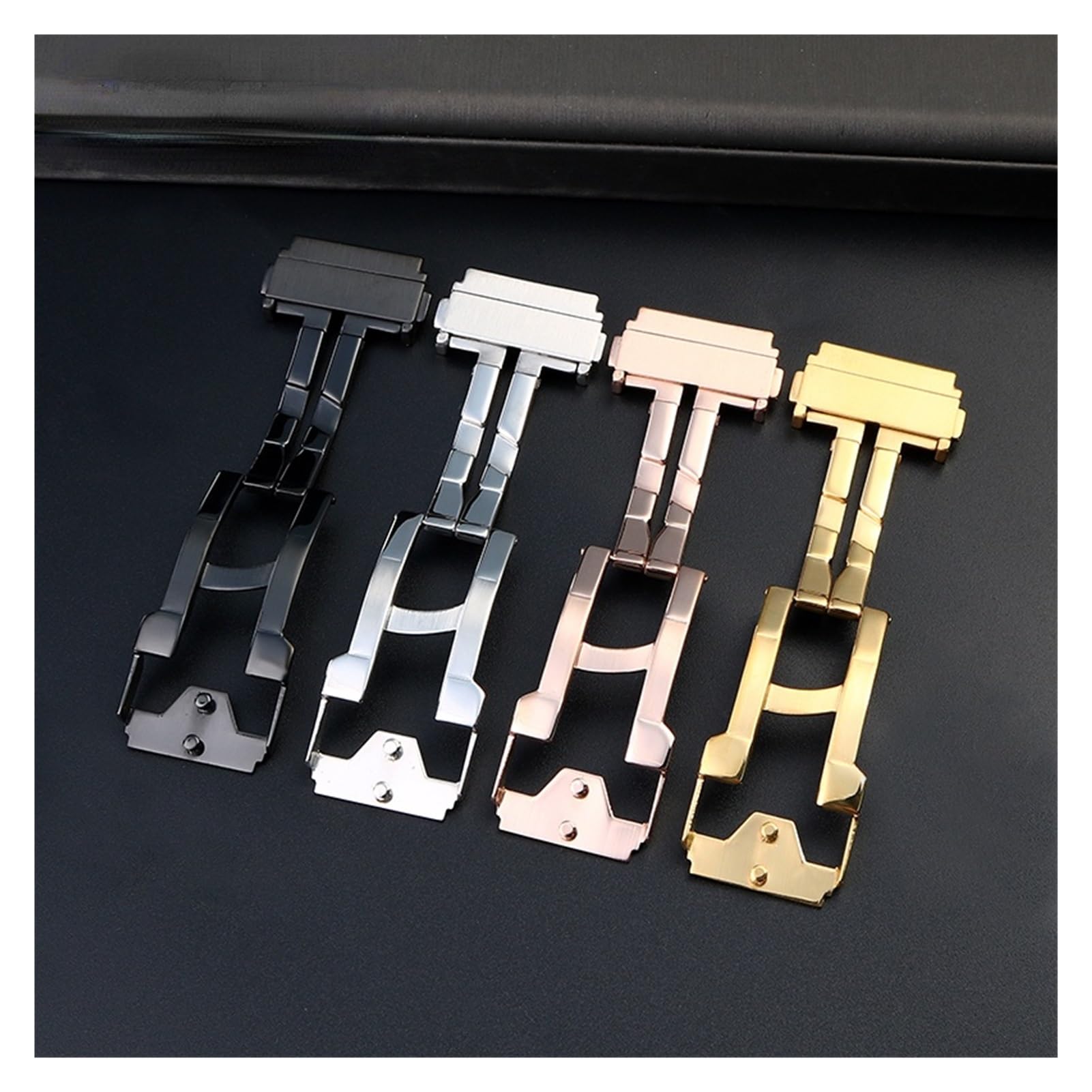 Cinturino 19mm Nero Twin Time Cinturino In Pelle 19mm Nero Per TAG Heuer Twin Time - - Senza Fibbia Pelle Vitello Italiana - Foto 5