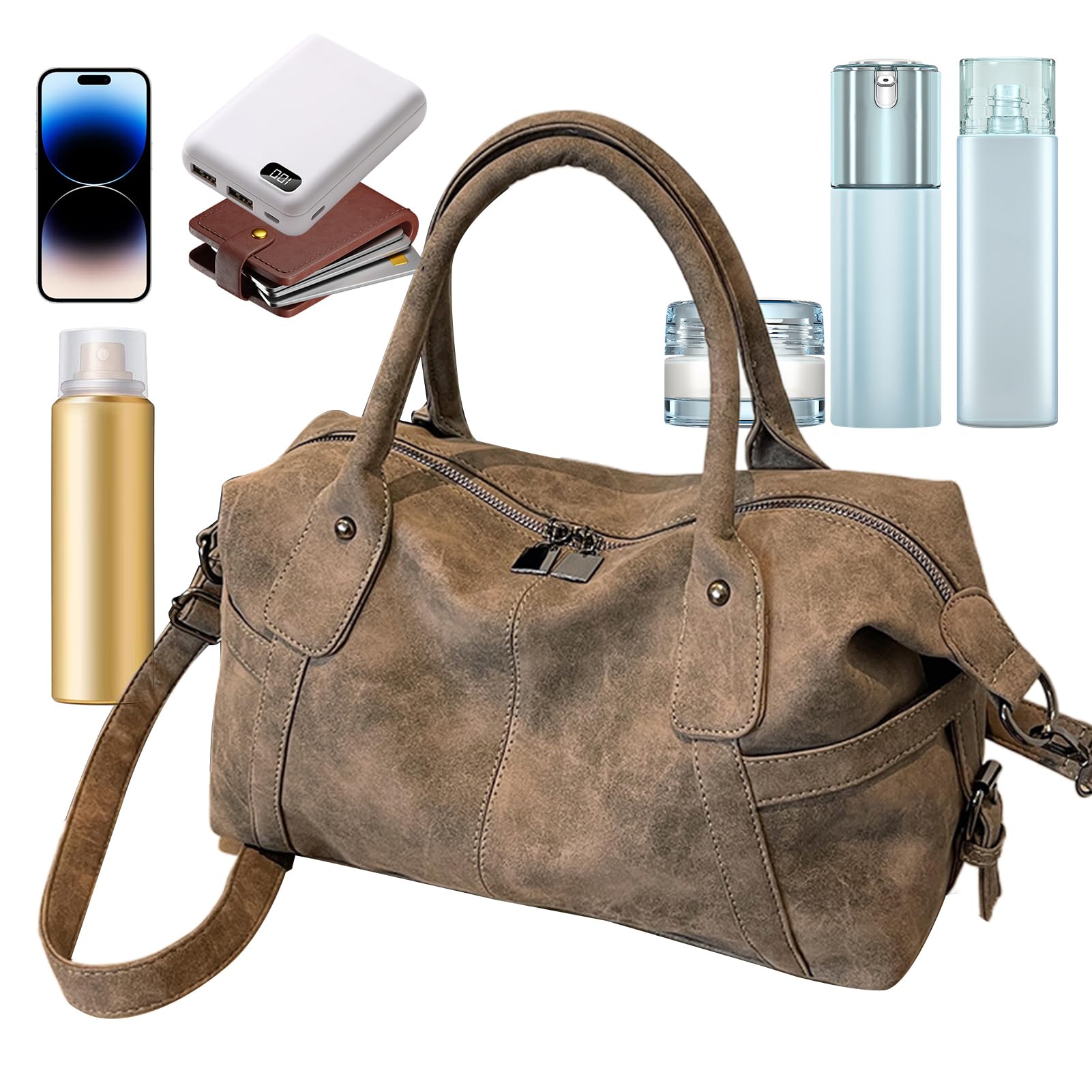 Bolso de hombro casual vintage de gran capacidad para viaje y trabajo 8