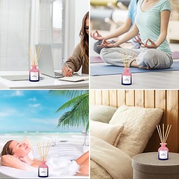 Reed Diffuser 100ml, Long Lasting Midsummers Night with 6 Sticks | Walking Through Fruits & Flowers of Summer, Reed Diffuser for Home Decoration, Bedroom, Office, Yoga