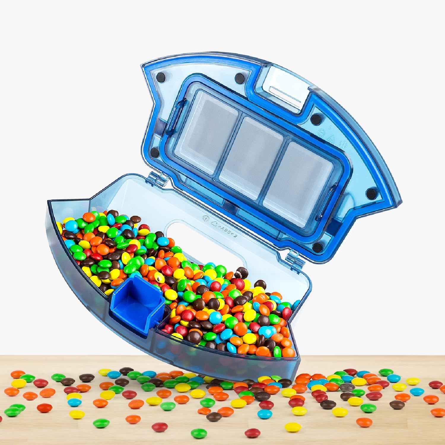 RoboVac dust bin being emptied