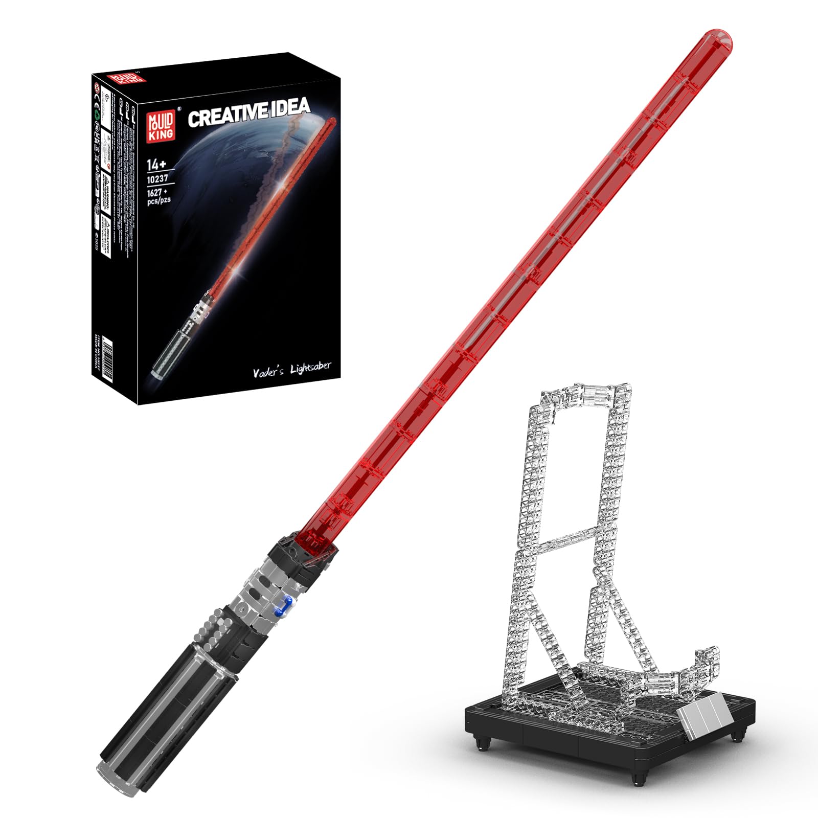 Mould King Technik Darksaber Klemmbausteine Bausatz, Kreatives Cosplay Anime Technologie Bausteinmodell