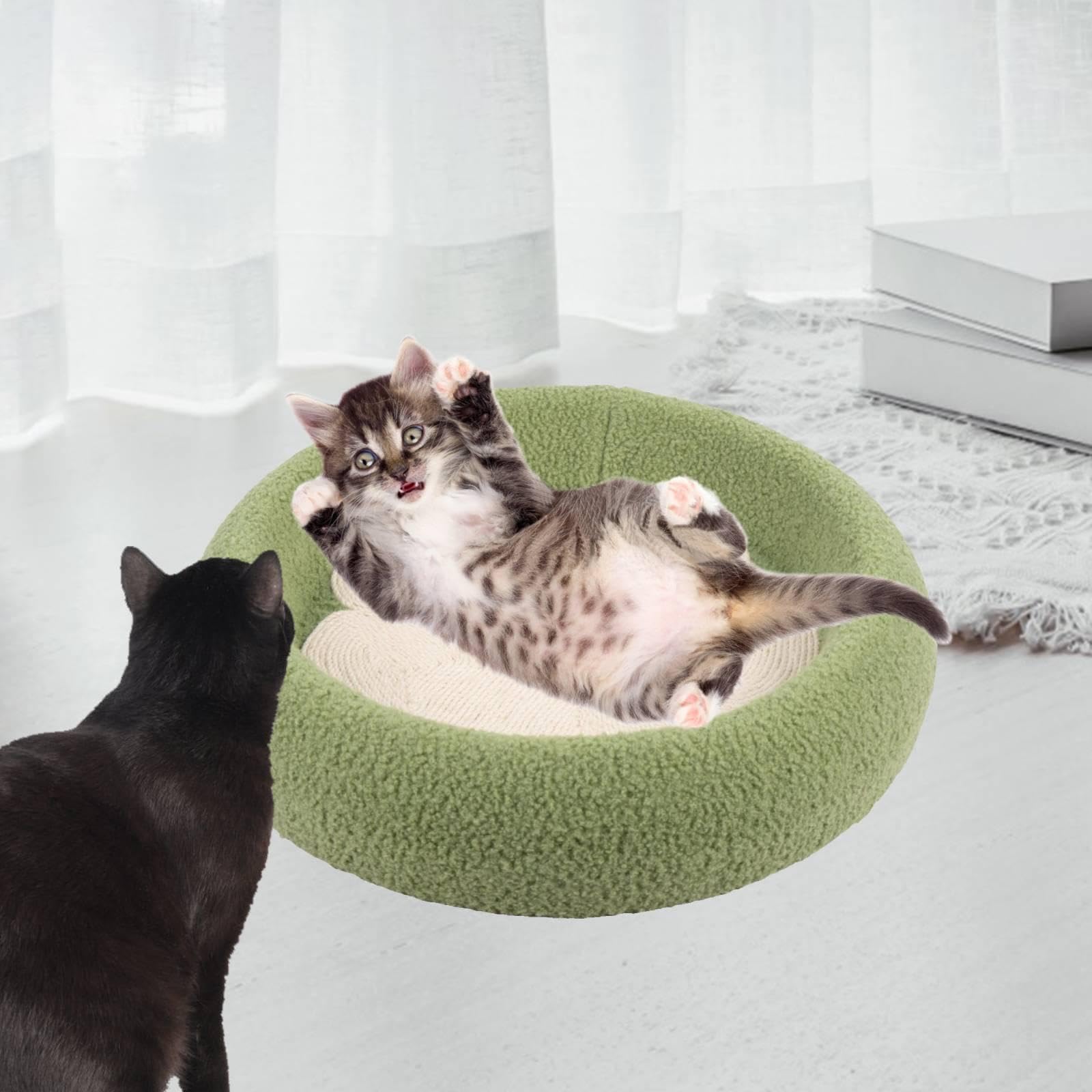 Kratzbrett, Kratzschale, Krallenschleifbrett, rundes Katzenspielzeug, Nest, Möbelschutz, 50 cm Durchmesser
