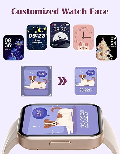 Miniatura 2 de RUIMEN Relojes inteligentes para mujeres y hombres (responderhacer llamadas) compatibles con teléfonos iPhoneAndroid, pantalla HD de 1.85 pulgadas,