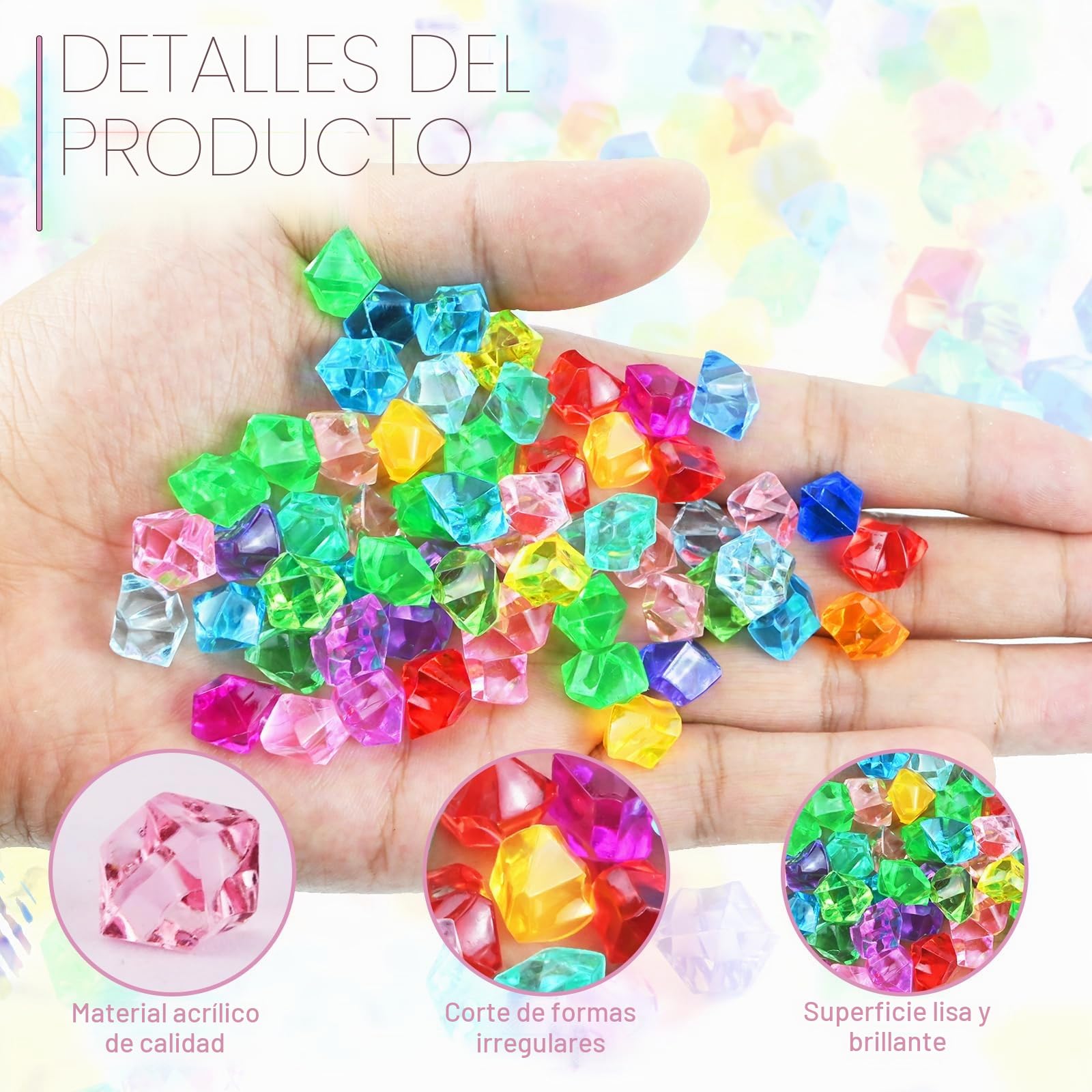 30 Piedras Preciosas Acrílicas De 30 Mm Para Niños – Multicolor, Brillantes, Decoración Para Bodas, Fiestas Y Búsqueda Del Tesoro
