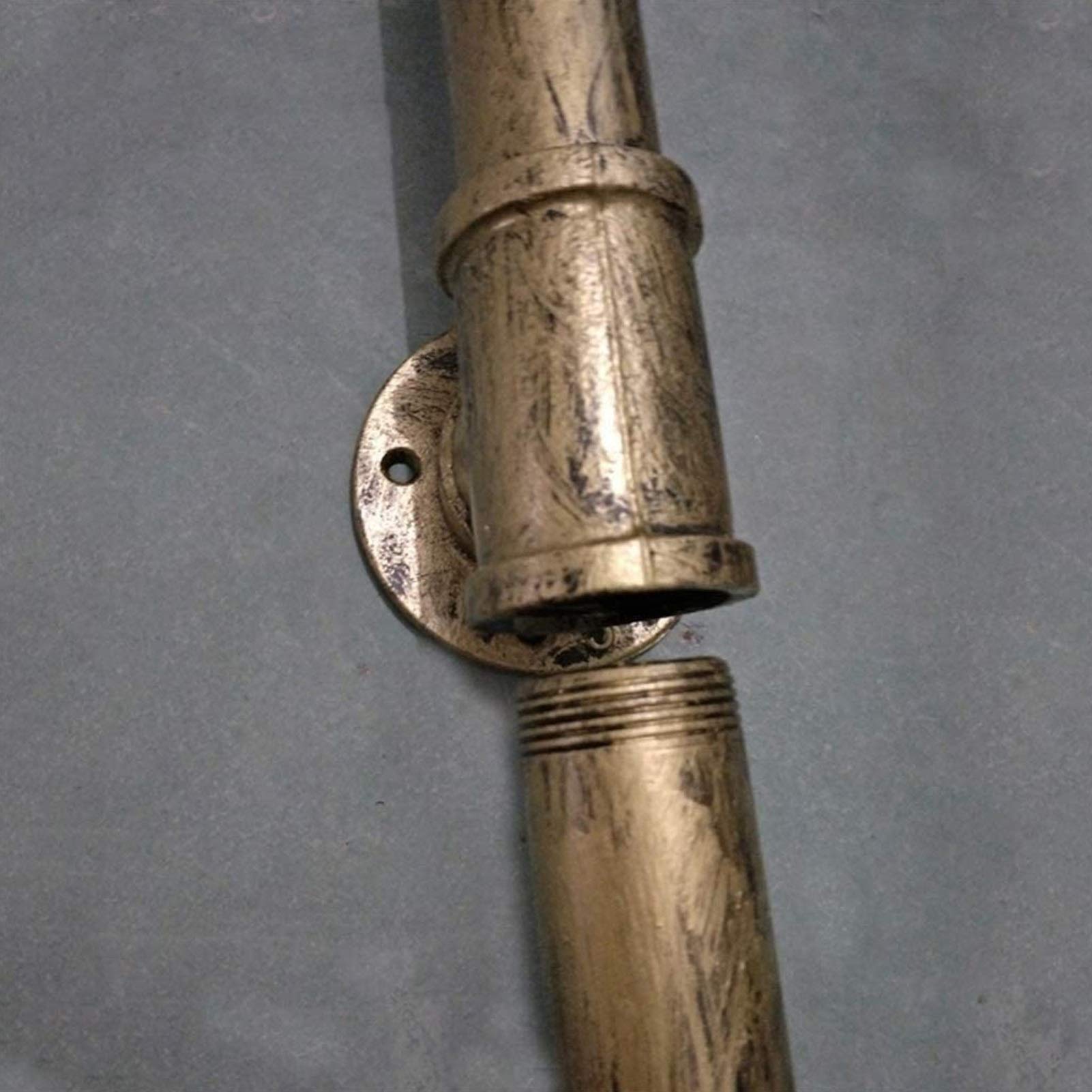 Handlauf für Treppen, Schmiedeeisen, mit Wandhalterungen und Metallschrauben, Treppengeländer für verbesserte Stabilität