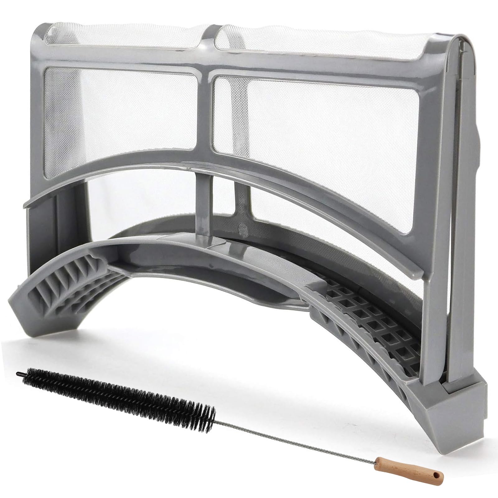 DC61-02595A Dryer Lint Filter Trap Screen Replaces for Samsung DV42H5200EW/A3, DV42H5200EP/A3, DV42H5200EF/A3, DV42H5000EW/A3, DV42H5000GW/A3, DV45K6500EV/A3, DV45H6300EW/A3, DVE45N5300V/A3 with Brush