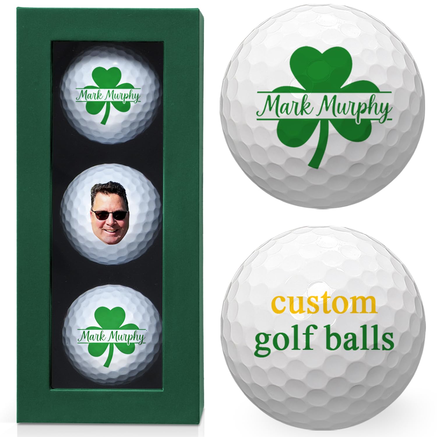 With Love From Julie Personalized Golf Balls for Men - Customized Golf Balls - Custom Golf Ball Personalize Gifts for Boyfriend, Husband, Grandfather