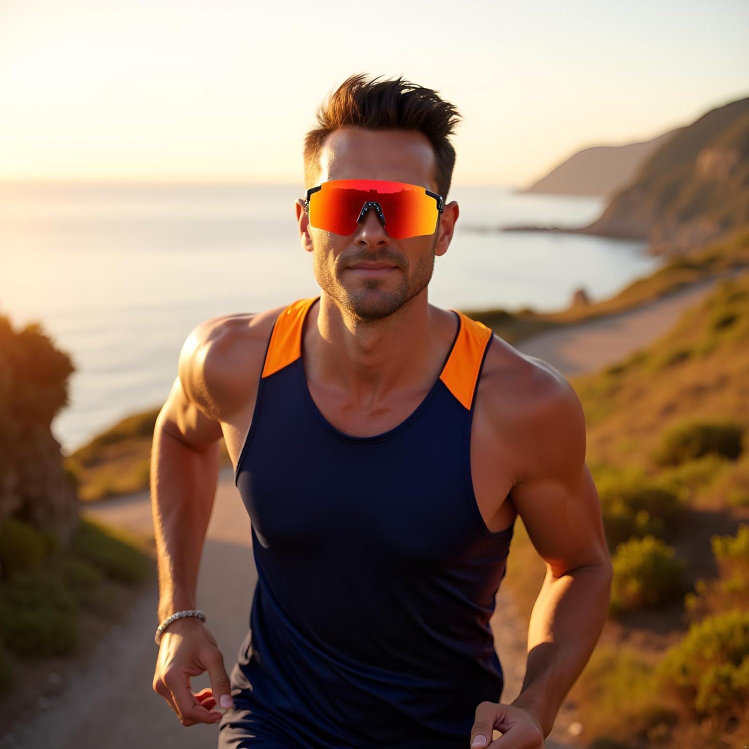 MALIDAK Sports Sunglasses for Mens Women Youth Baseball Sunglasses UV400 Protection Men Cycling Glasses - Image 3