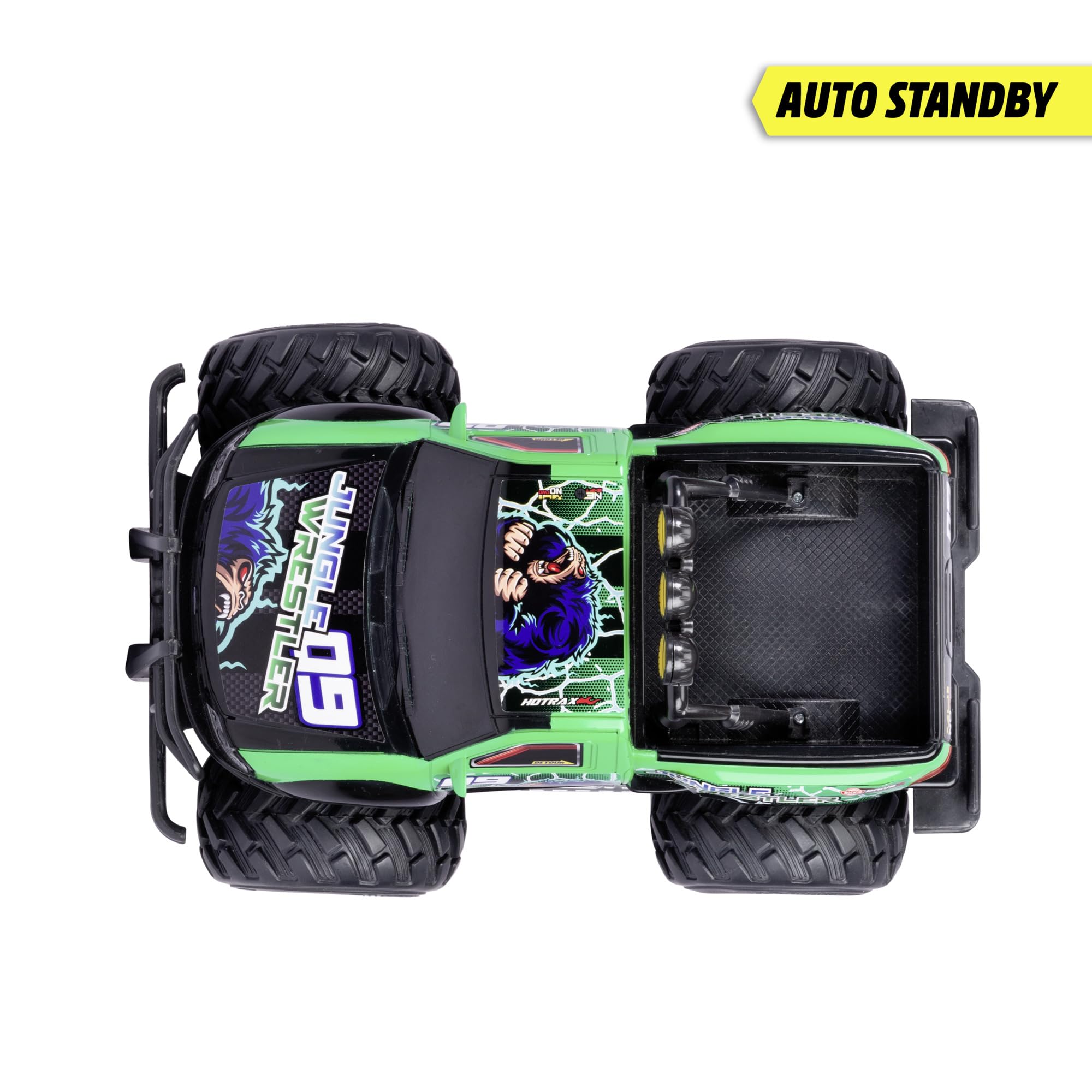 Dickie Toys - RC Auto Jungle Wrestler Ford F150 (30 cm) - zdalnie sterowana monstertruck od 6 lat z oświetleniem - Remote Control Car dla dzieci, pilot zdalnego sterowania 10 km/h, 2,4 GHz, w zestawie