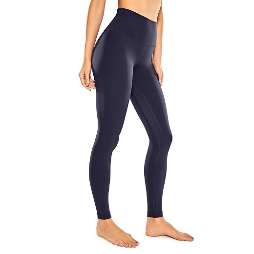 CRZ YOGA Women's Naked Feeling Yoga Pants 28 Inches - High Waisted Workout Leggings Full Length Tights Buttery Soft