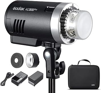 Godox AD300Pro Flash Strobe 300W 2.4G 1/8000 HSS 5600 100K 0.01-1.8S Recycle Time, 320 Full Power Flash