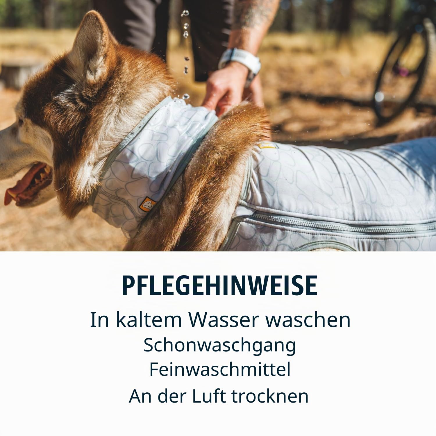 RUFFWEAR Swamp Cooler Halsmanschette für Hunde, LSF 50+, waschbar, wendbar, für den täglichen Gebrauch, Kühlung, wiederverwendbar, sofortiges Abkühlgerät für heißes Wetter, Graphite Gray, S