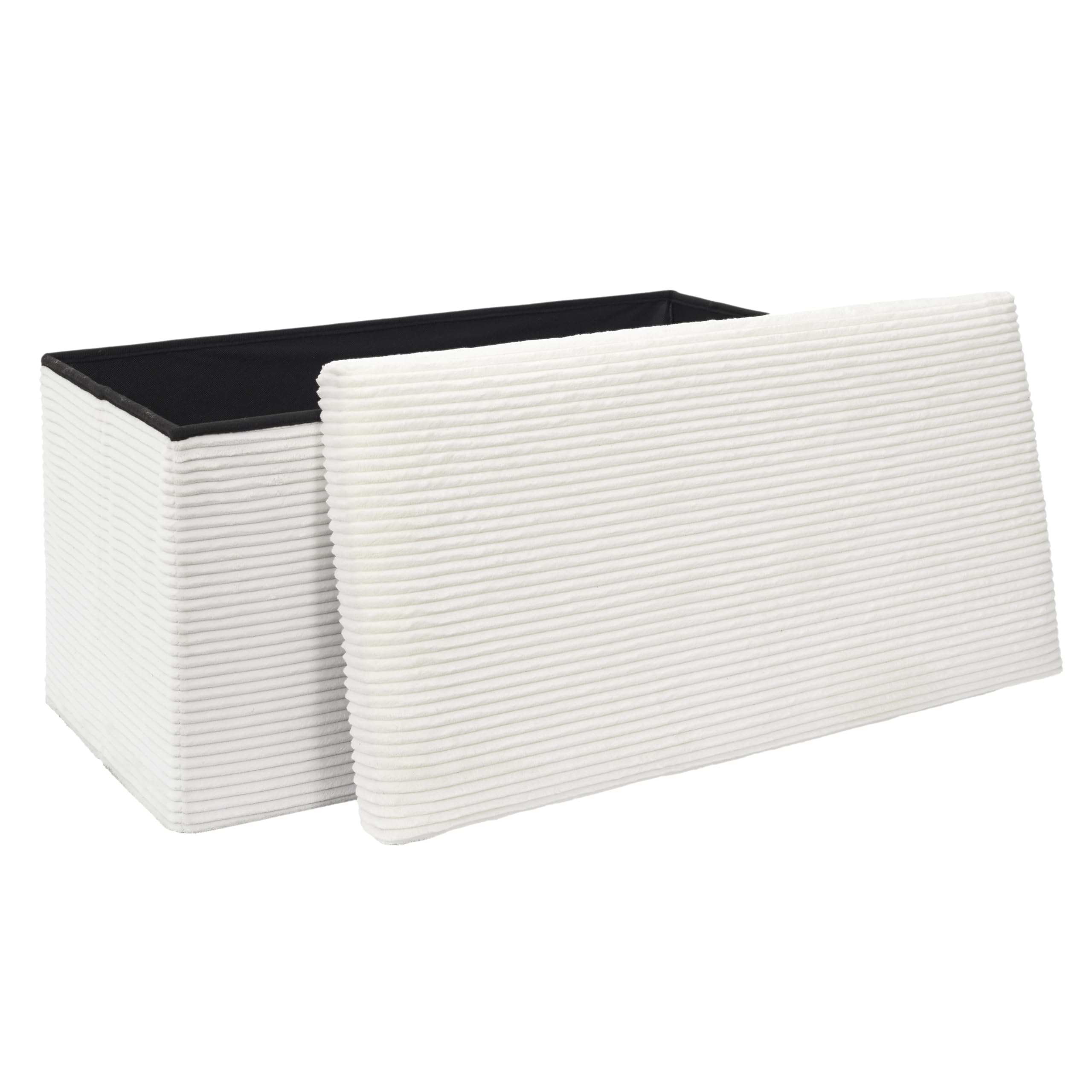 HOME DECO FACTORY, HD0279, Cotele Scott Beige Faltbare Banktruhe, Weichheit, Möbel, Sitz, Faltbare Truhe und Bank, 76x38x38 cm, Sitzhöhe 38 cm, Beige