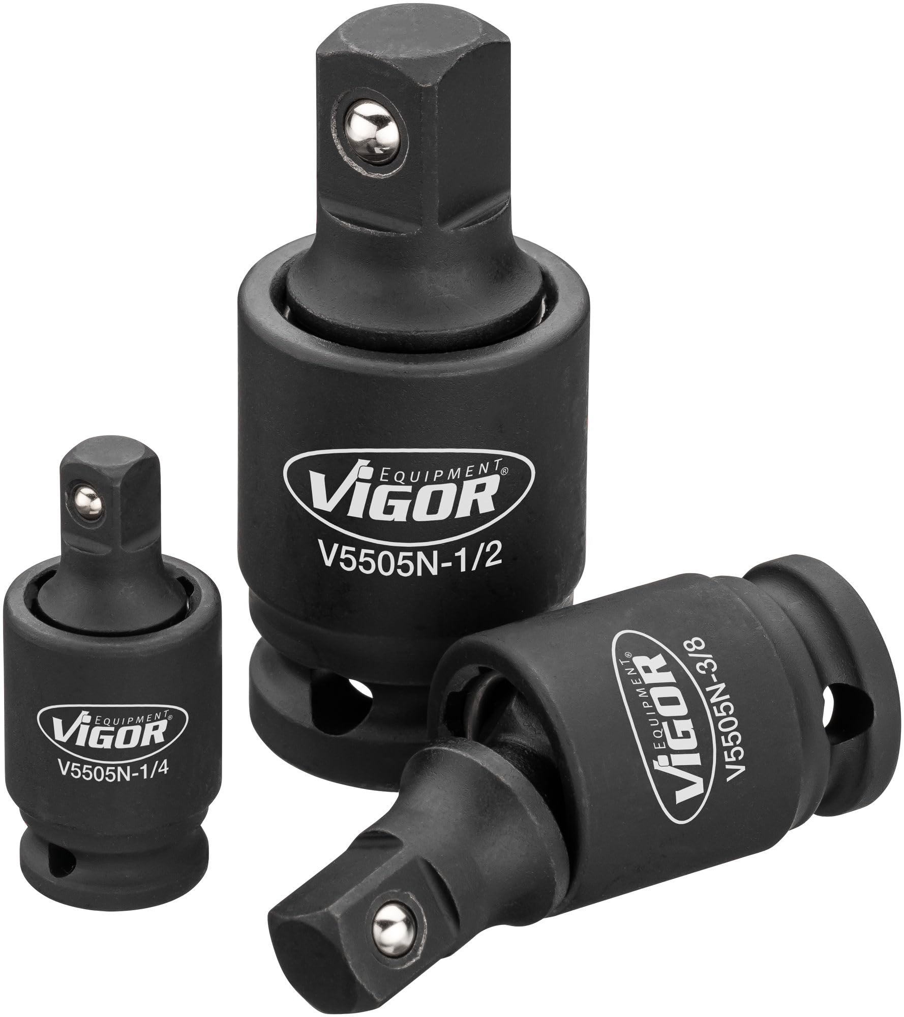 Image secondaire de Kit d'Embouts Articulés ViGOR V5505N pour Clé à Chocs - 3 Pièces