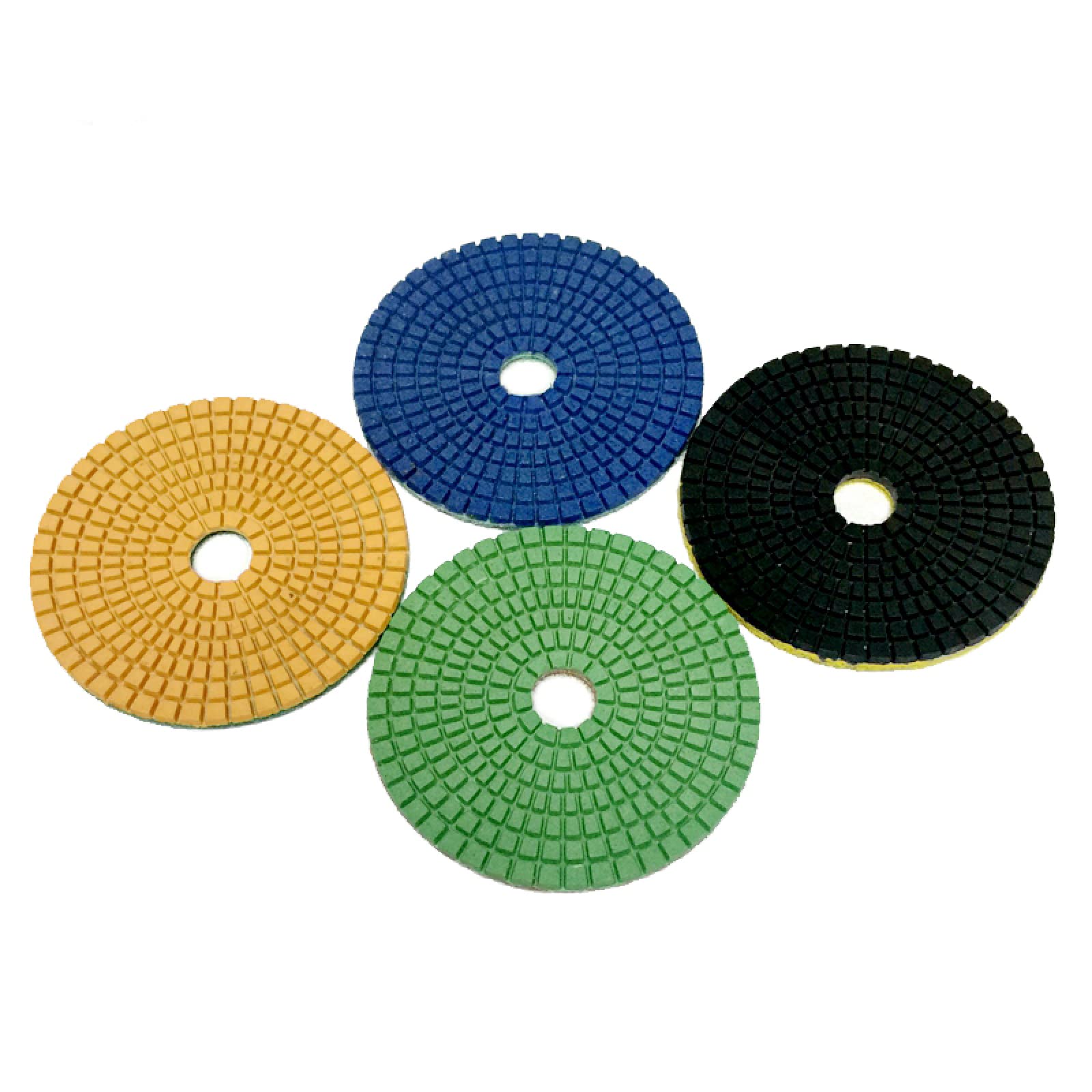 Almohadillas De Pulido De Diamante Húmedo De 4 Pulgadas, 10 Uds., Almohadilla De Pulido De Mármol Flexible De 100mm Para Disco De Molienda De Piedra De Granito 4DS3,Granos 400