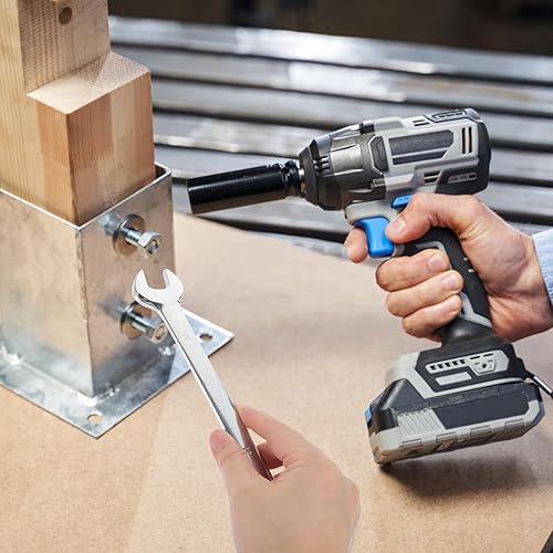 Miniatura 2 de Llave de trinquete de 2 piezas, juego de llaves métricas de doble extremo, llave de trinquete métrica de 0.551 in, llave de engranajes de acero de