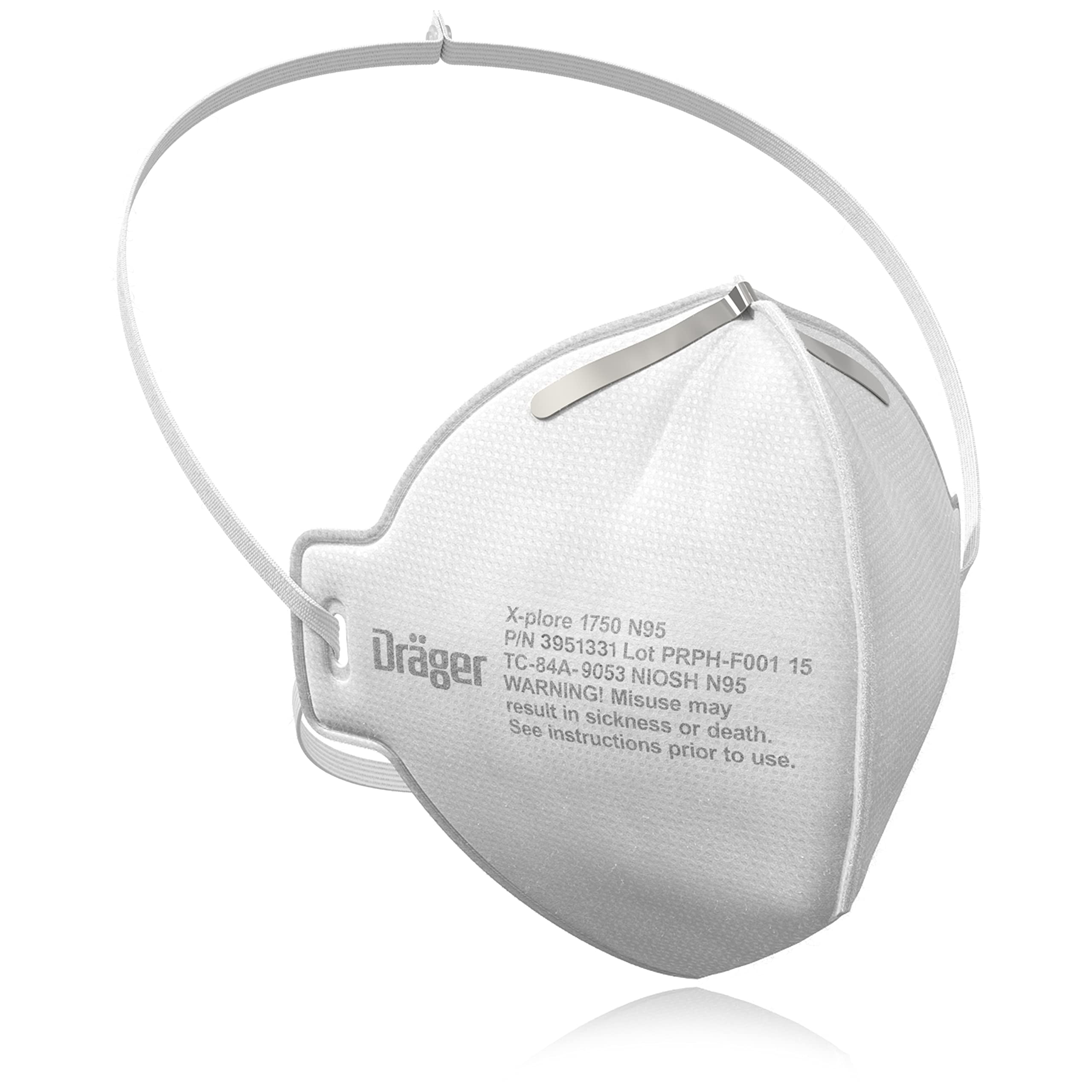Dräger Xplore 1750 C N95 respirator mask made in the US 20 NIOSH