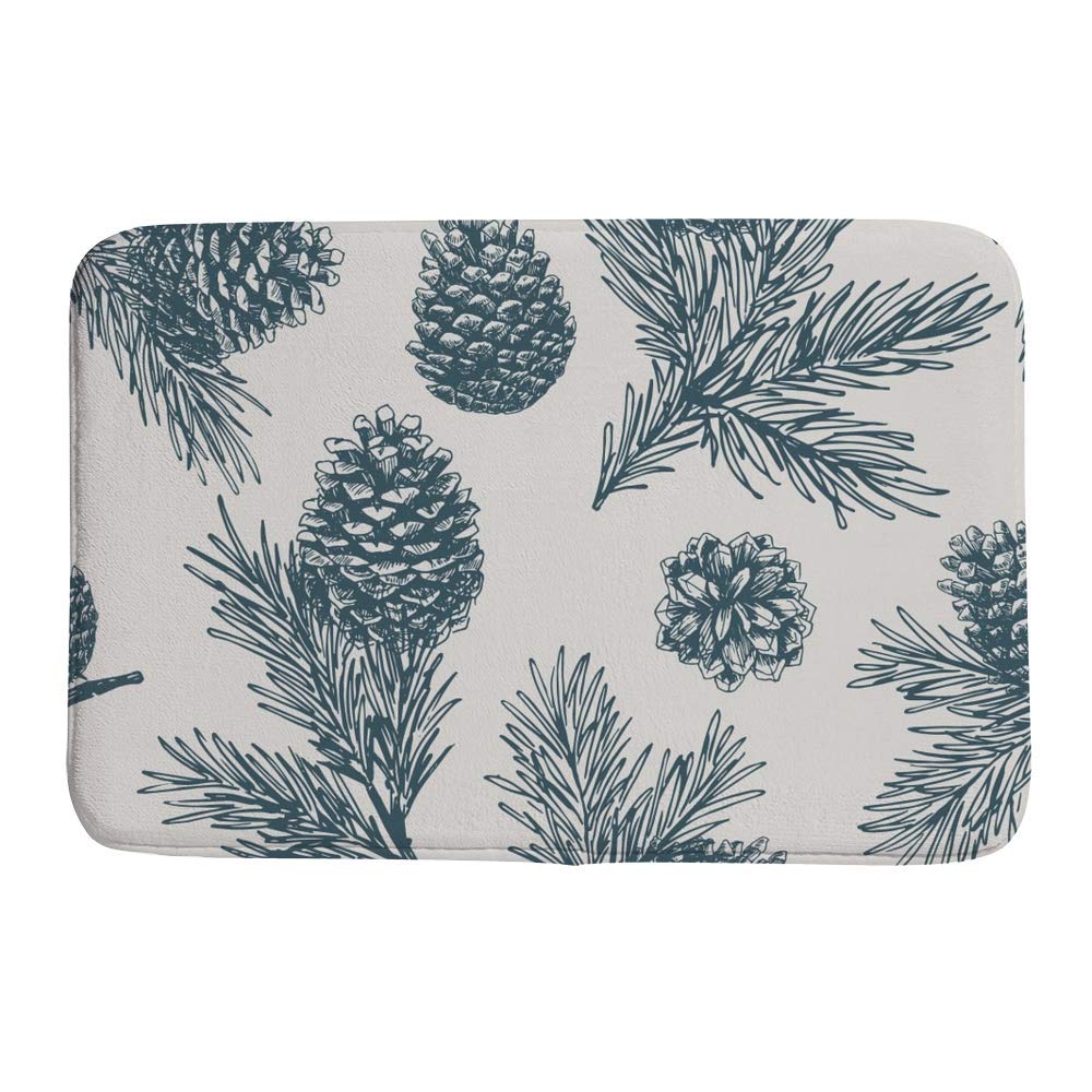 Tapis de bain antidérapant CHEHONG gris 91x61 cm en velours de corail