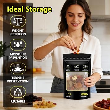 25 Pack 1 Ounce Terpene Curing Storage Bags