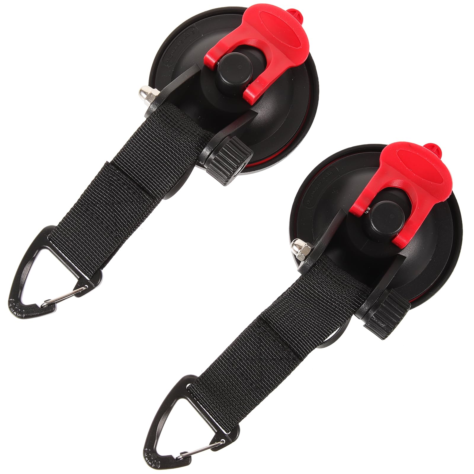 VANZACK 2Pcs Heavy Duty Suction Cups, Car Mounted Tent Hooks, Car Camping Tie Down Suction Cups with Securing Hooks, Car Suction Cup Hook for Car Awnings, Tents, Camping Tarp Accessories