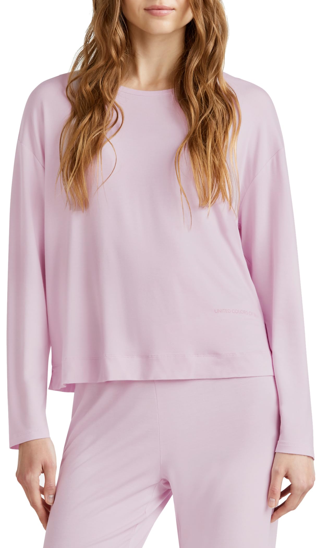 United Colors of Benetton Maglia G/C M/L 36mx3m07b Parte Superiore del Pigiama Donna (Pacco da 1)