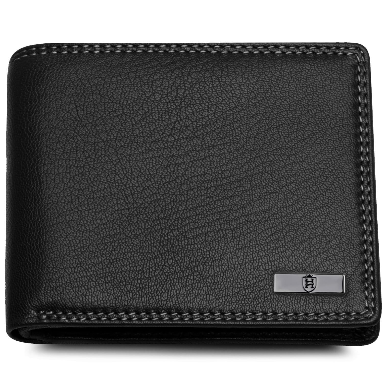 HORNBULL Stella Mens Black Purse | Stylist Mens Wallet with RFID Blocking | Wallet Men Brown Genuine Leather Gift Set