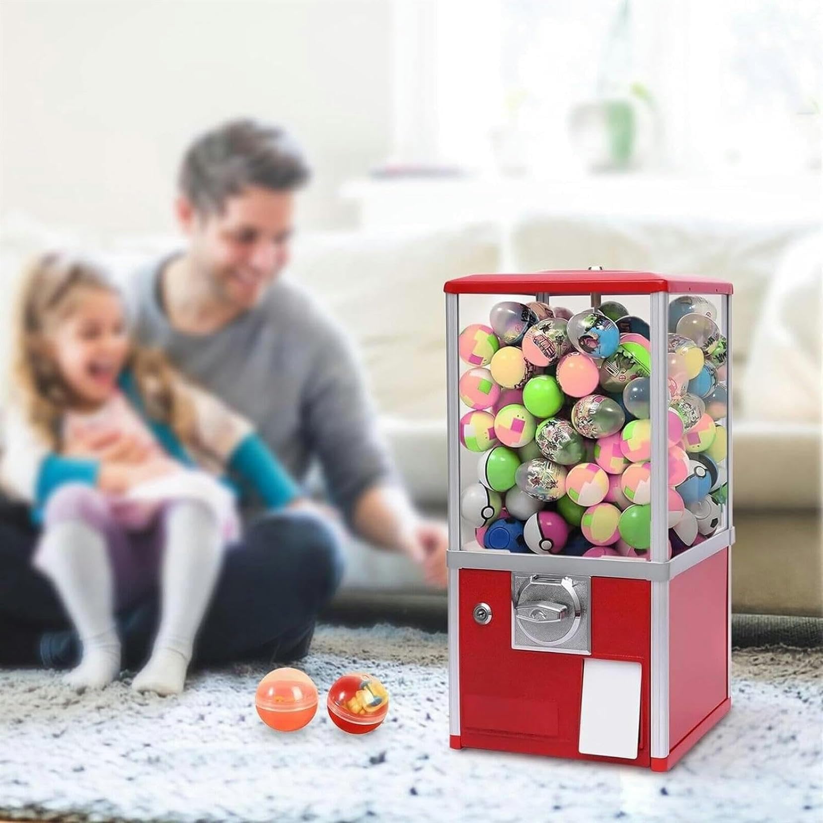Verkaufsautomat, Süßigkeitenautomat, kommerzieller Kaugummiautomat, Stabiler Verkaufsautomat, Verkaufsautomat für Spielplatz, Urlaub, niedlicher Arcade-Automat ~/