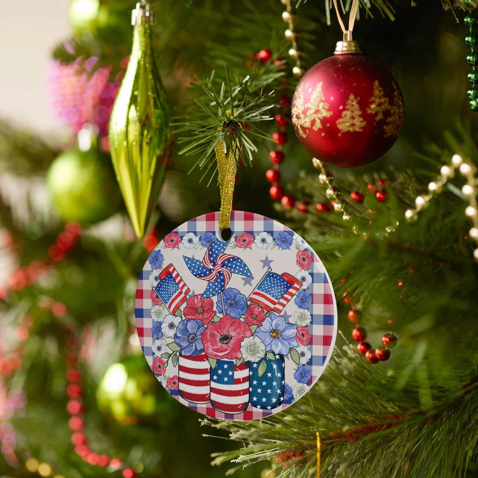 Amazon.com: LEOKOTI Christmas Ornaments 2024, 4th of July