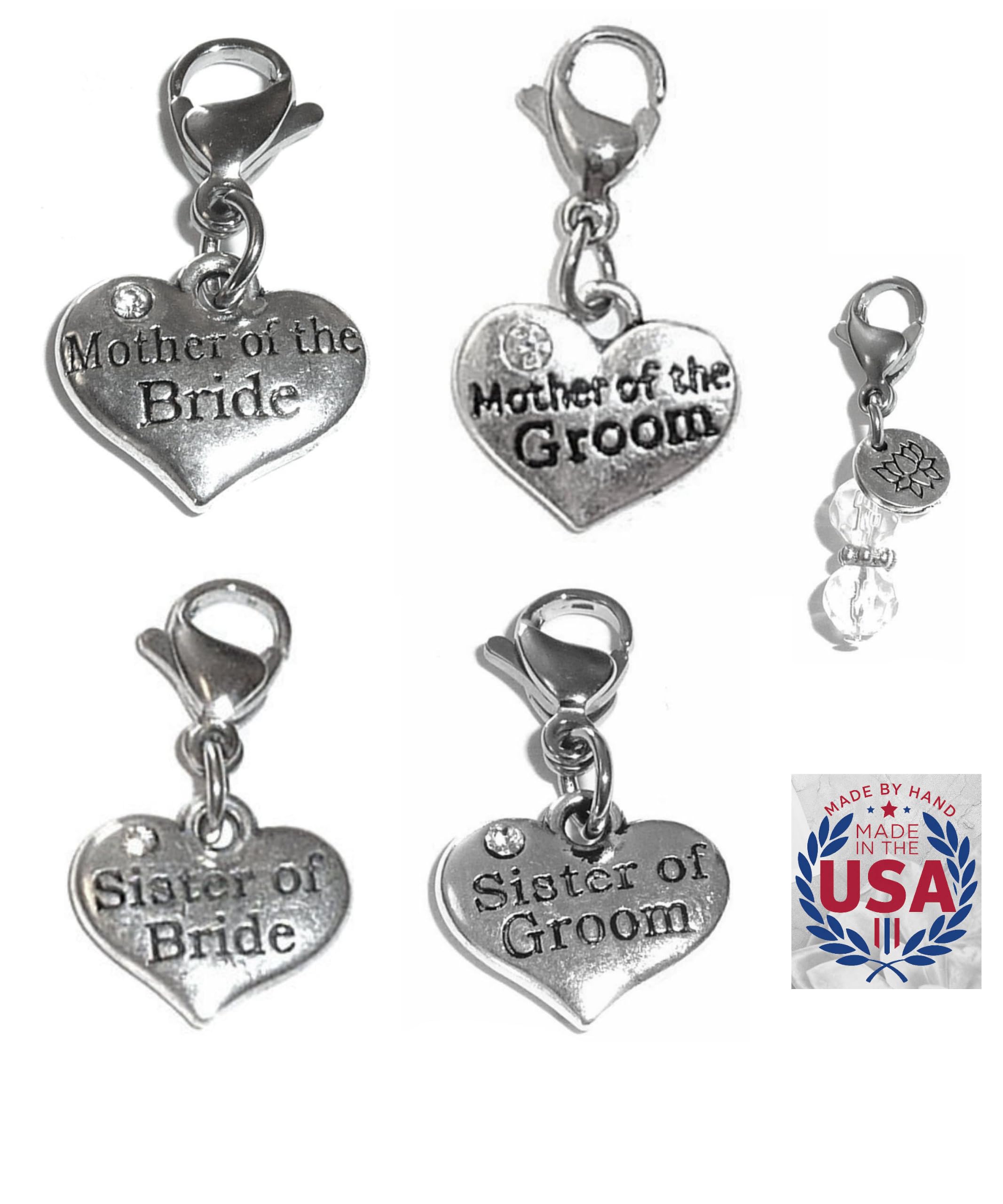 Hidden Hollow Beads 4 Clip On Charms for Purse, Handbag, Keychain, Zipper Pull, Backpack, Jewelry Accessory, USA