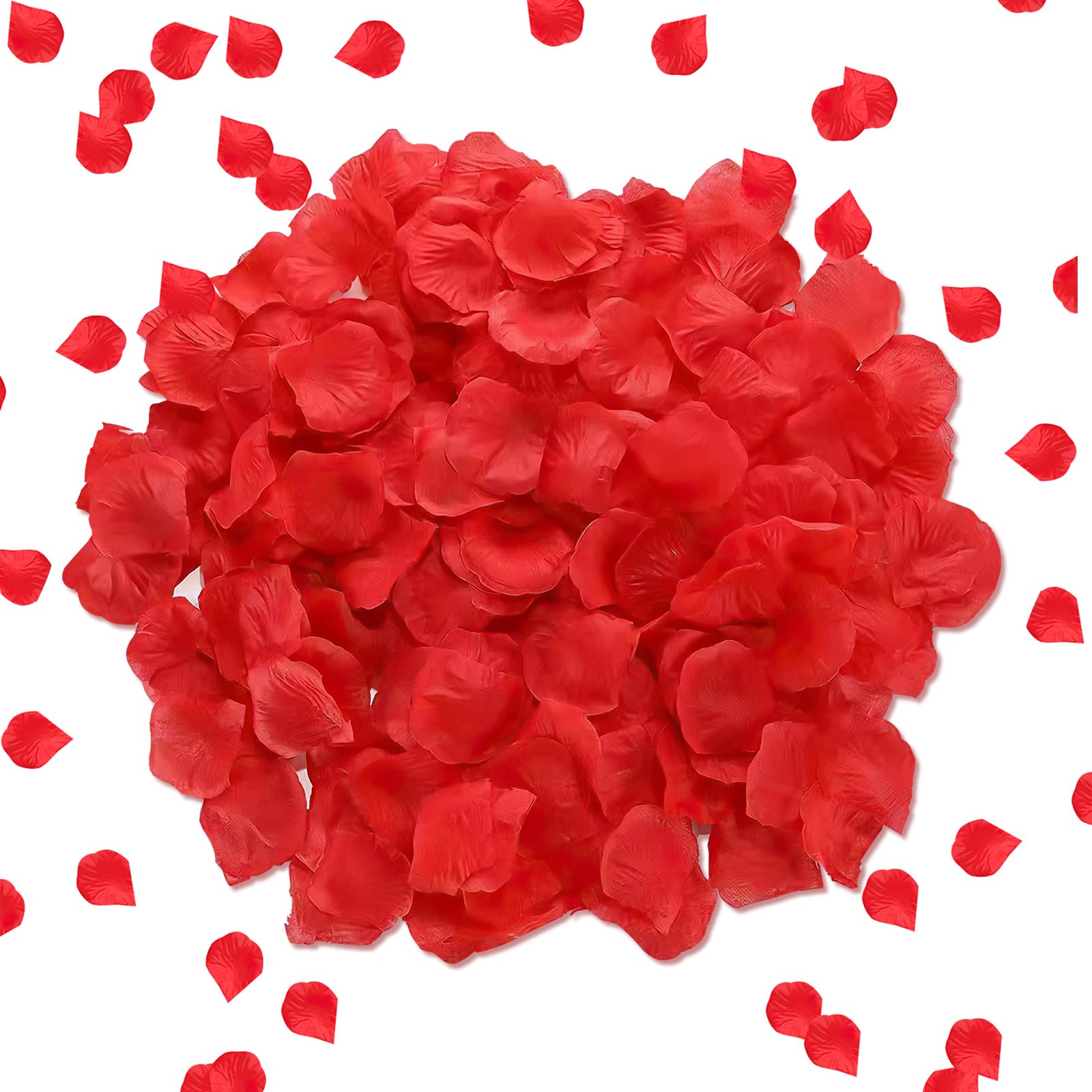 Muexoee 1200 Pieces Silk Rose Petals, Artificial Rose Flowers, No-Taste Emulation Silk Rose Petals for Romantic Scenes Wedding Anniversary, birthday, Confession Decoration, Waterproof and Do Not Fade