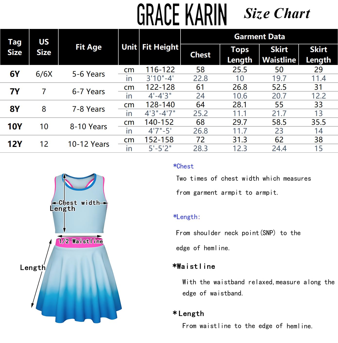 GRACE KARIN Maillot de bain Rash-Guard pour fille - 3 pièces - Maillot de bain 3 pièces - Tankini - Costume de natation pour enfant