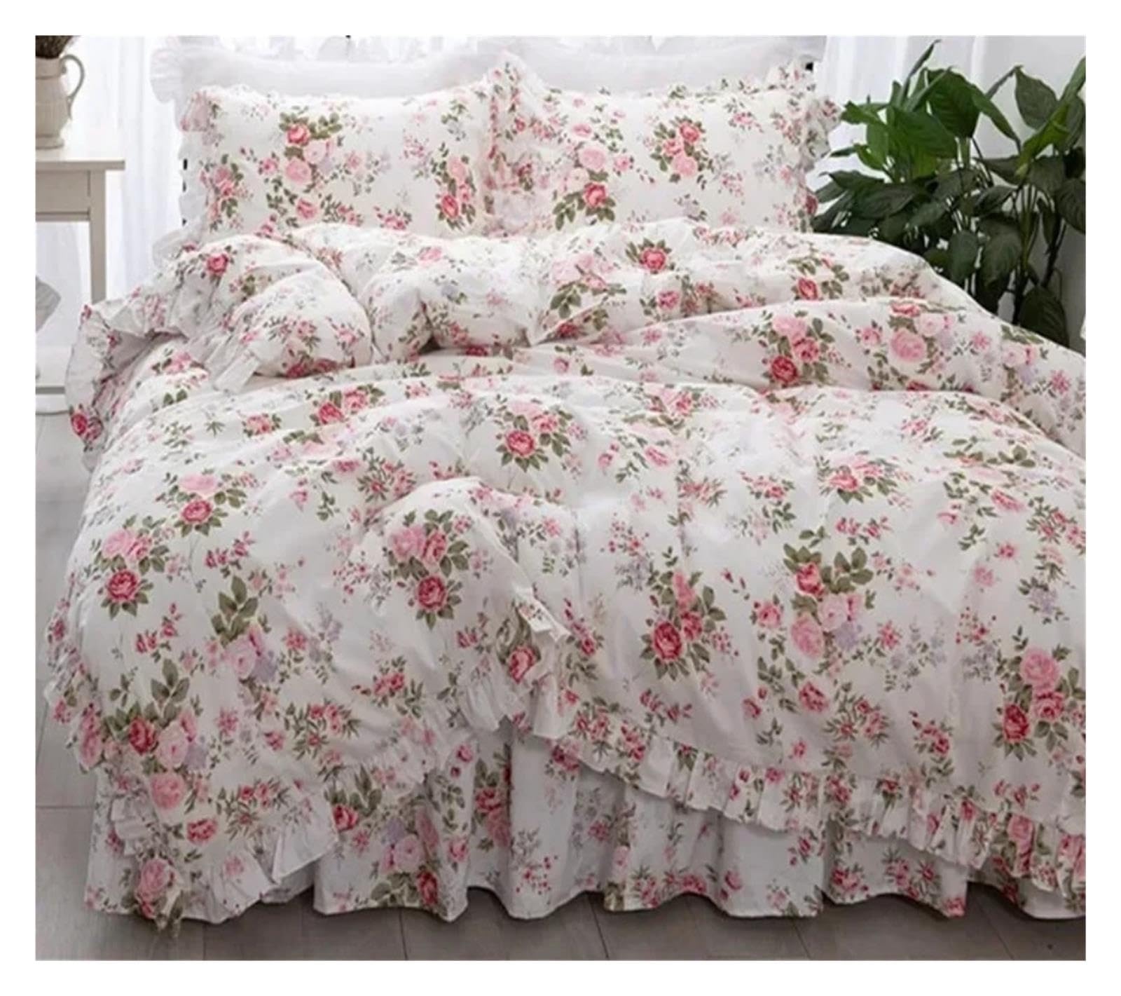 Housse de Couette Ensemble de literie King Size à imprimé Floral
