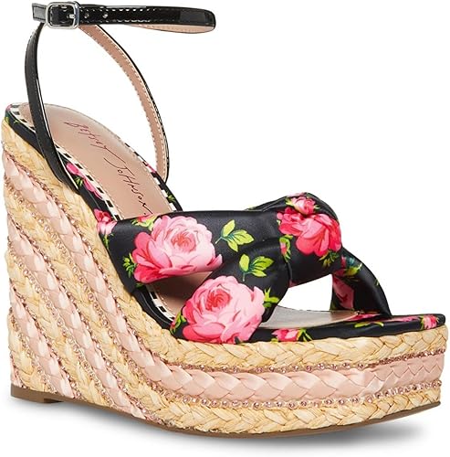 Betsey Johnson Sandalias de cuña Pansie para mujer
