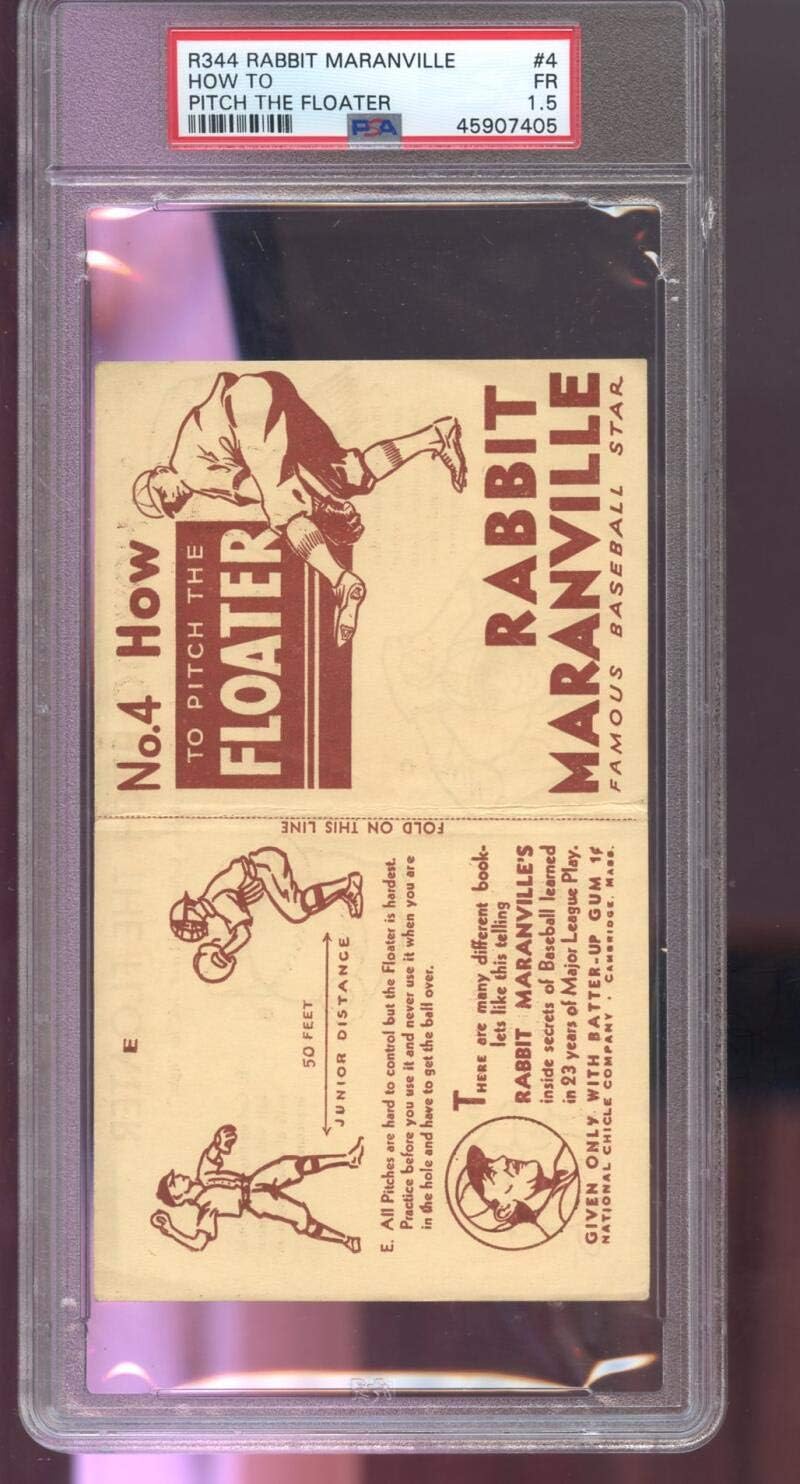 1936 R344 National Chicle Rabbit Maranville #4 How To Pitch The Floater PSA 1.5 Graded Baseball Card