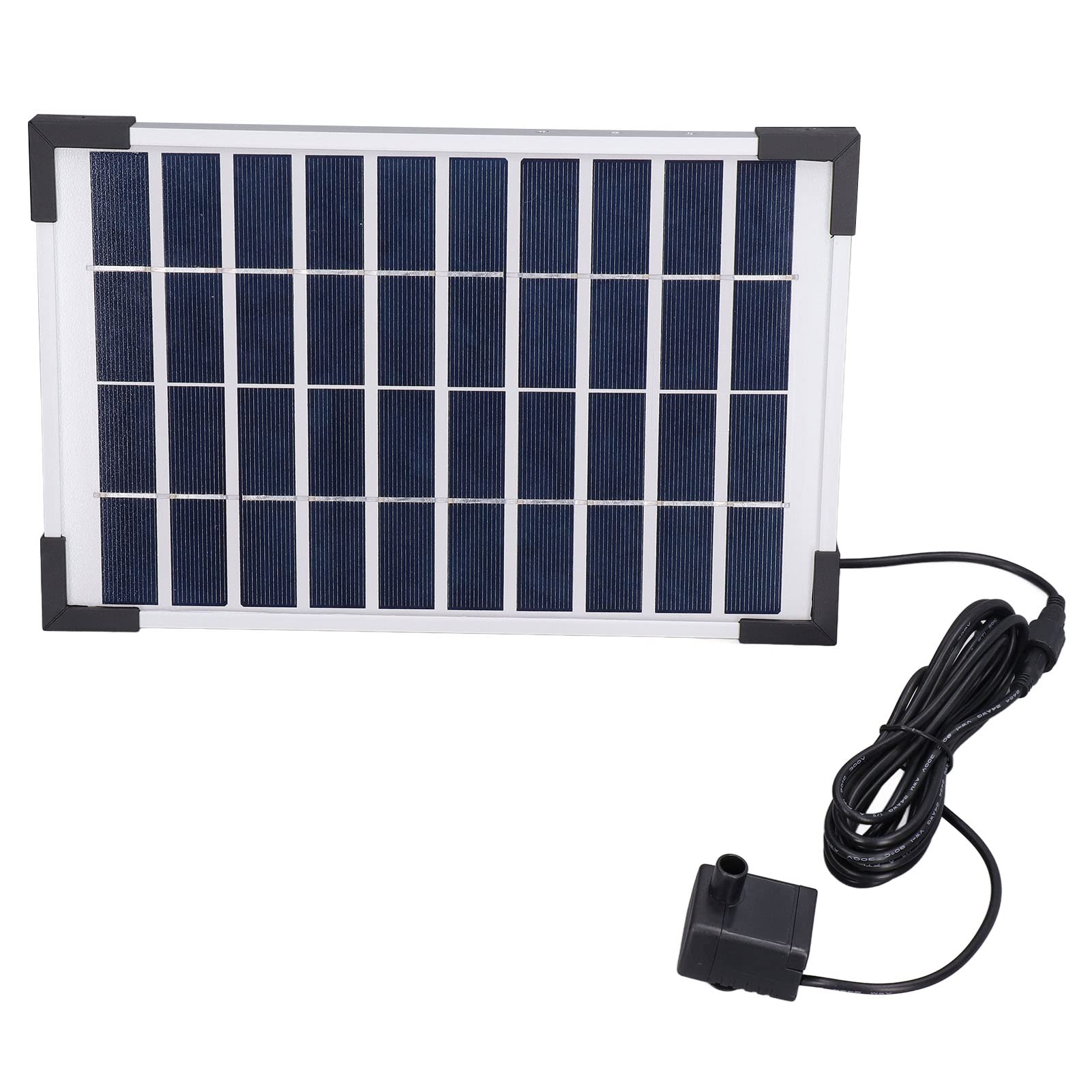 Kit Fontana Solare 10V 5W Pompa Efficiente per Fontana Solare per Giardini Piscine Acquari 27,5x17,5 Cm