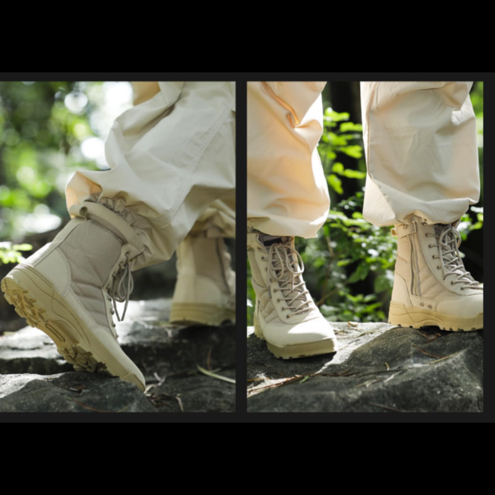 Botas de entrenamiento, botas de camping, botas tácticas de senderismo, botas de montaña resistentes a los golpes y a los golpes, botas de combate con suela de goma resistente al desgaste.