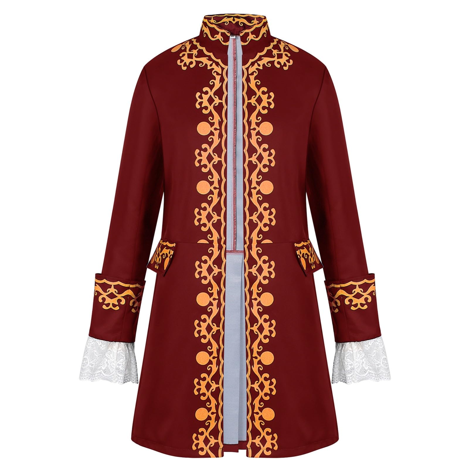 Generisch Steampunk - Giacca gotica, da uomo, per cosplay, per smoking, stile retrò, stile vittoriano, abito lungo in uniforme oversize