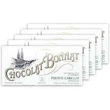 Bonnat Puerto Cabello, Venezuela 75% Dark Chocolate 5 Pack - French Chocolate - Bean-to-Bar, Family Owned - Soy-Free, Gluten-Free, Vegan, Kosher - Bundle