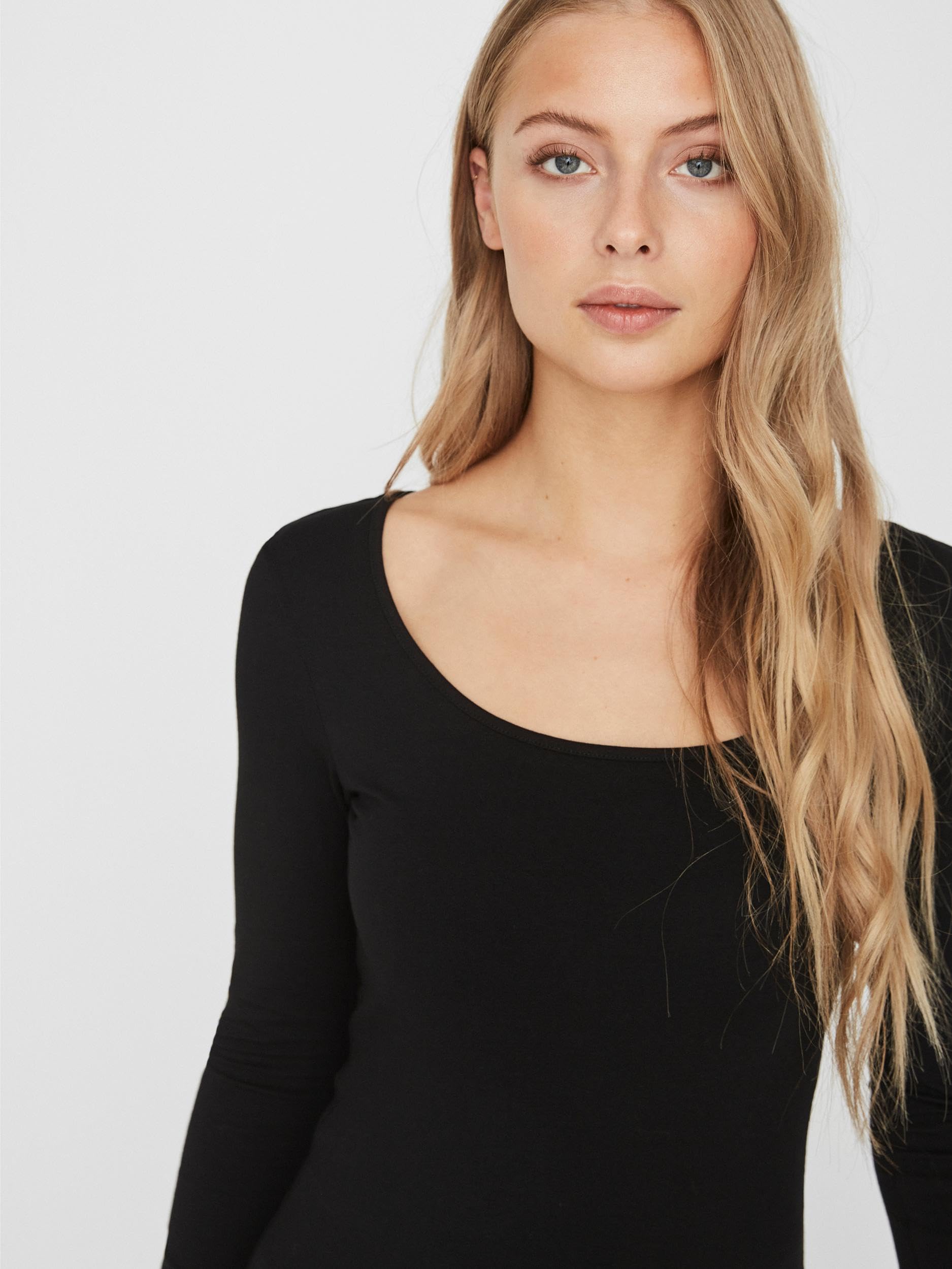 Vero Moda Vmmaxi My LS Soft Uneck Ga Noos Maglia a Maniche Lunghe Donna (Pacco da 1)