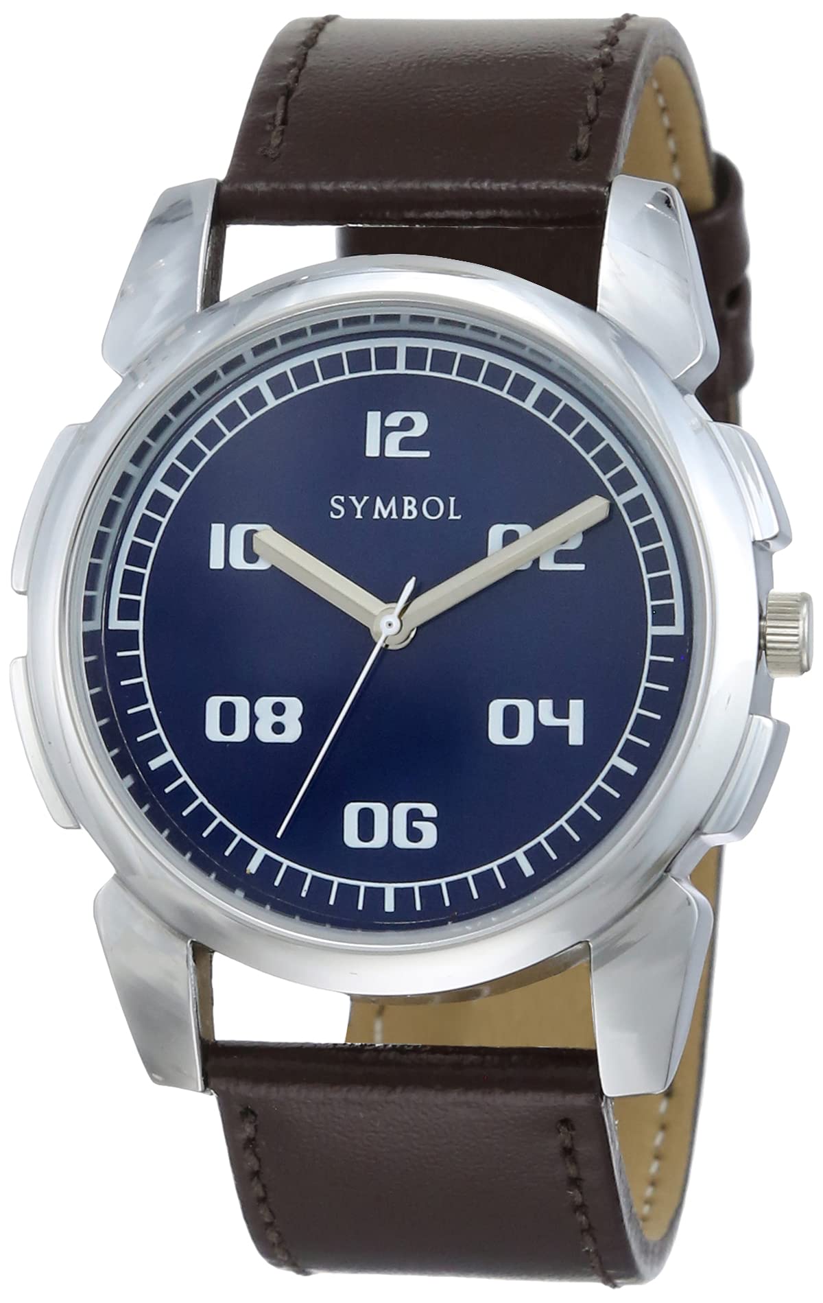 Amazon Brand - Symbol Men Faux Leather Analog White Dial Watch-Az-Sym-Ss21A-02A, Band Color-Brown (B08ZHVR9ZV) Amazon Price History, Amazon Price Tracker