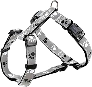 TRIXIE Silver Reflect Geschirr Größe XS–S: Brustumfang 30–40 cm/15 mm in schwarz/silbergrau - reflektierendes Hundegeschirr mit stufenlos verstellbaren Elementen für kleine Hunde, 12231 product image