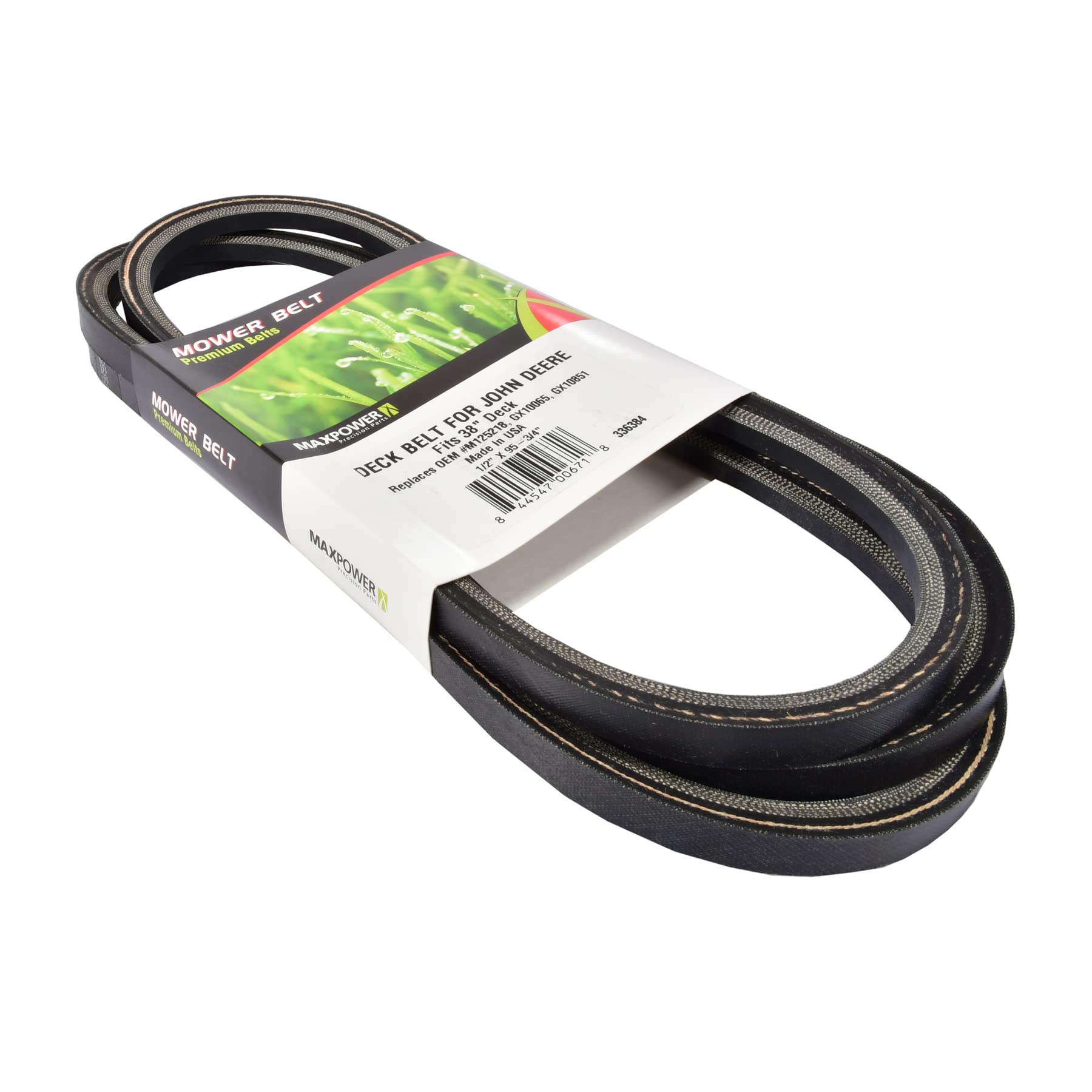 Maxpower 336384 - Cinghia per falciatrice per modelli John Deere M125218, GX10065 e GX10851