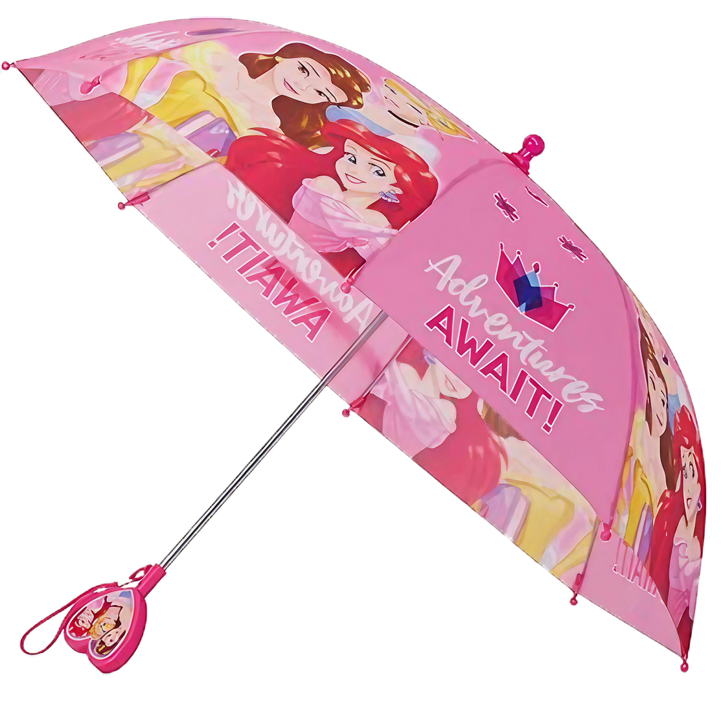 Disney Kids Umbrella, Frozen/Princess/Minnie Mouse Toddler and Little Girl Rain Wear for Ages 3-6